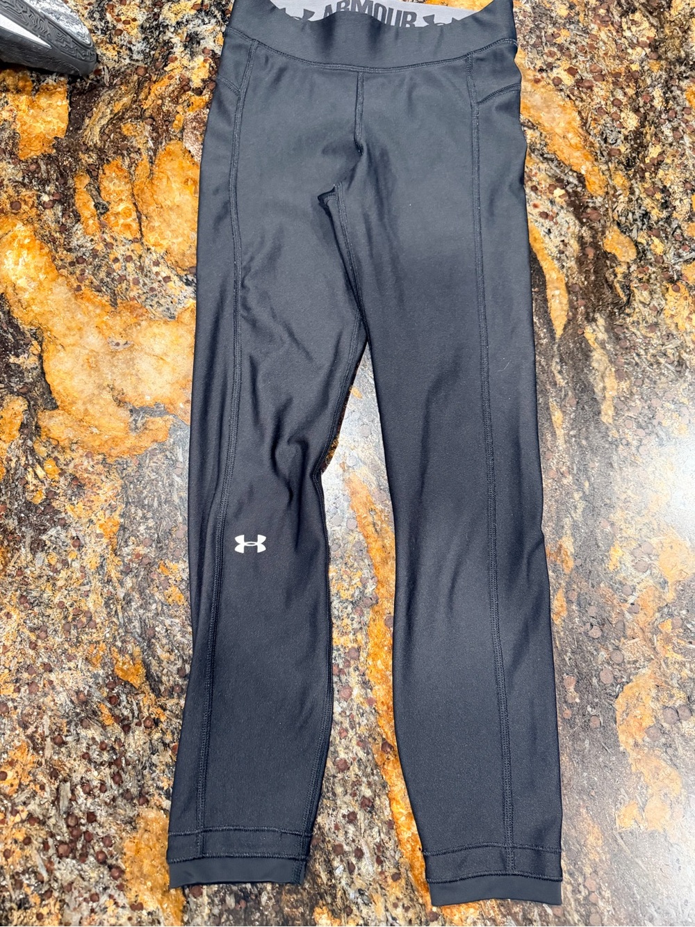 Under Armour Black Performance Leggings with Reflective Logo